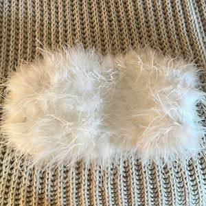 12th Tribe White Feathered Tube Top